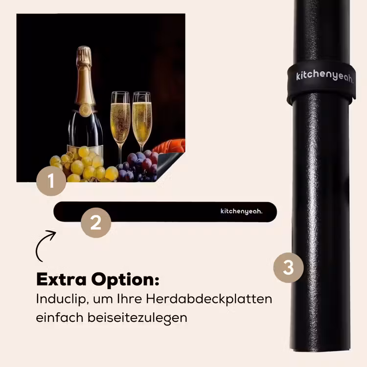 Herdabdeckplatte - Champagner - Luxus - Austern — 8
