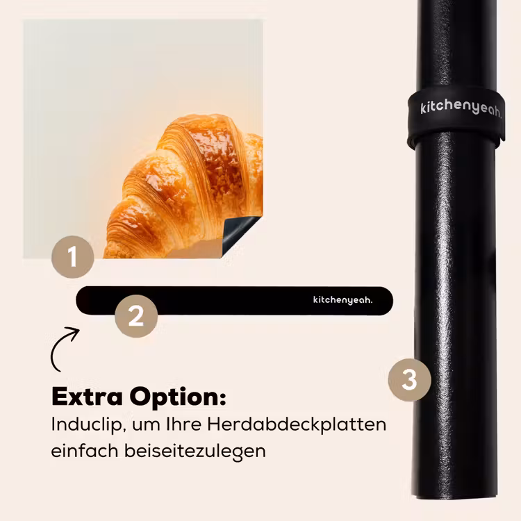Herdabdeckplatte - Croissant - Brot - Beige — 8