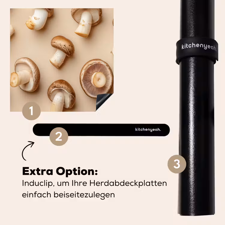 Herdabdeckplatte - Kastanienpilze - Beige — 8