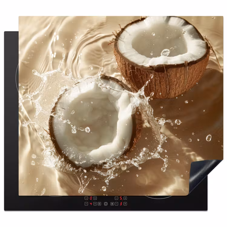 Herdabdeckplatte - Kokosnuss - Wasser - Beige - Spritzer — 1