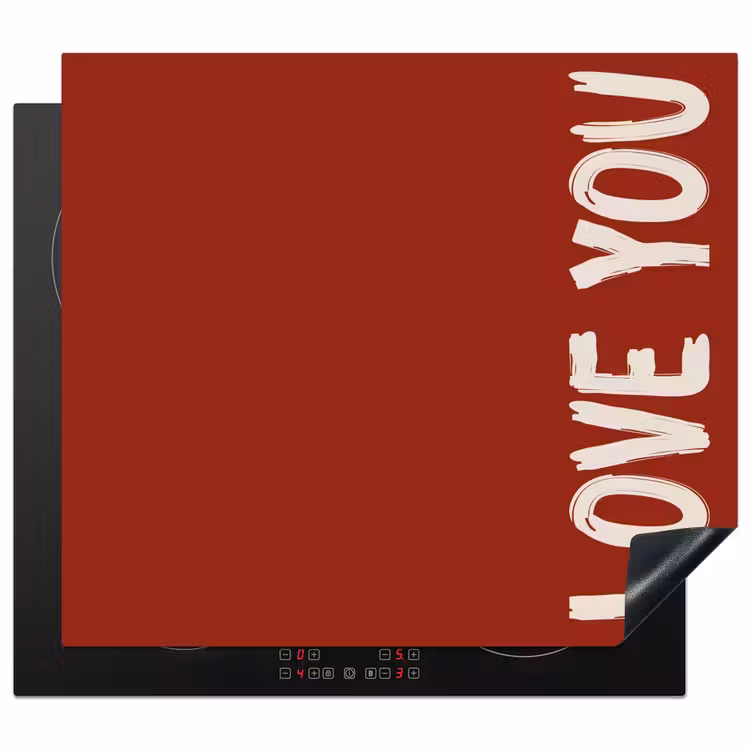 Herdabdeckplatte - Schräg - Loveyou - Rot — 1