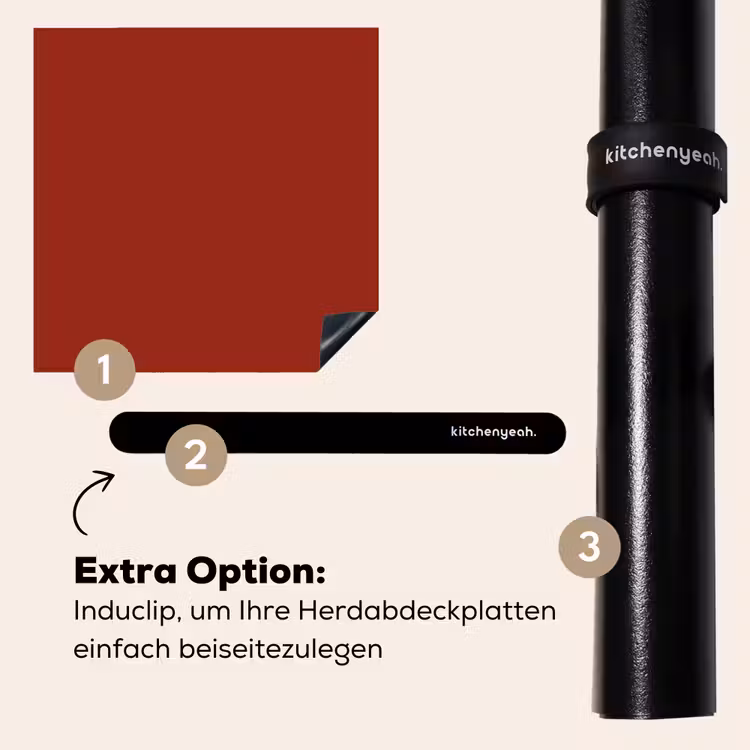 Herdabdeckplatte - Schräg - Loveyou - Rot — 8