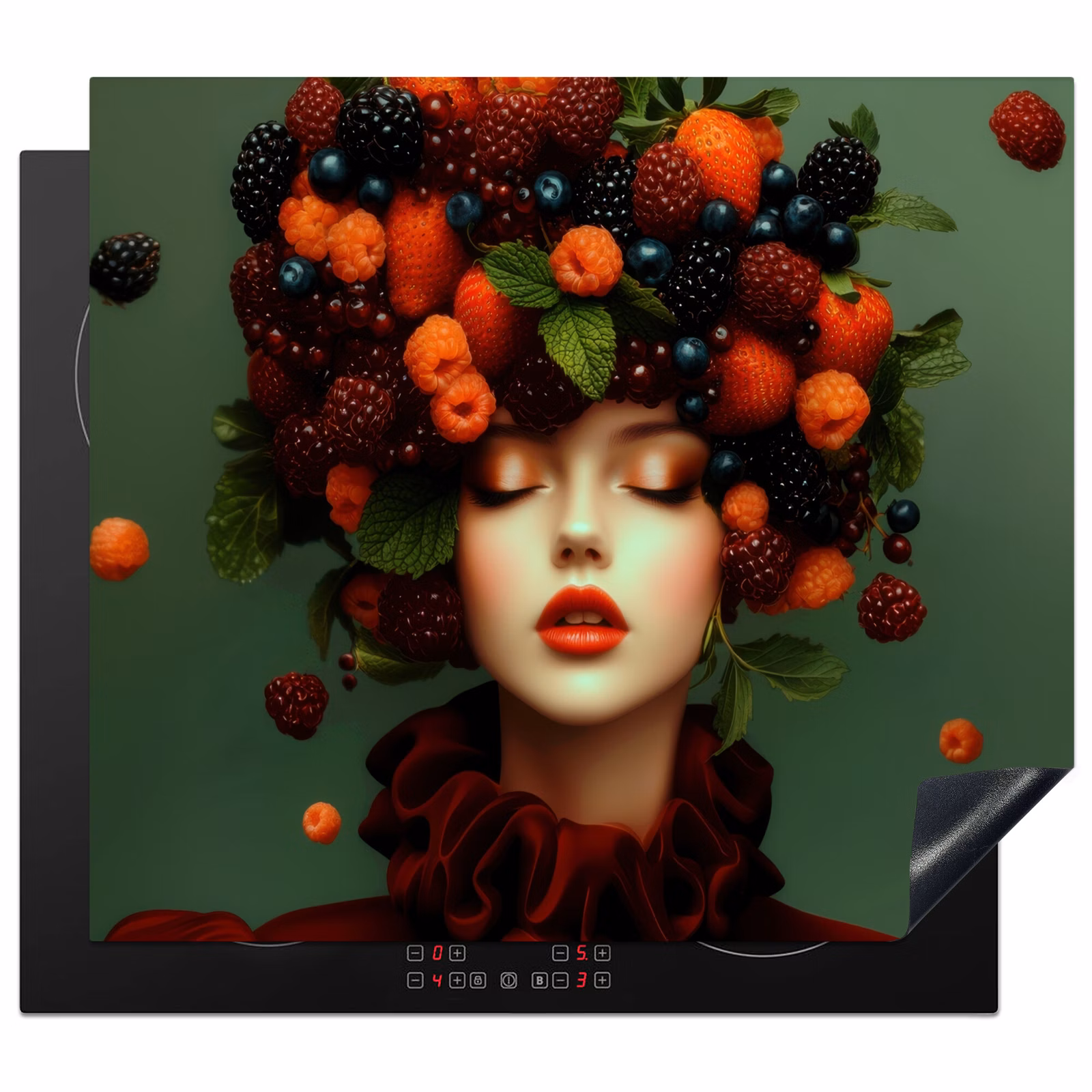Herdabdeckplatte - Weiblich - Erdbeeren - Himbeeren - Brombeeren - Beeren — 1