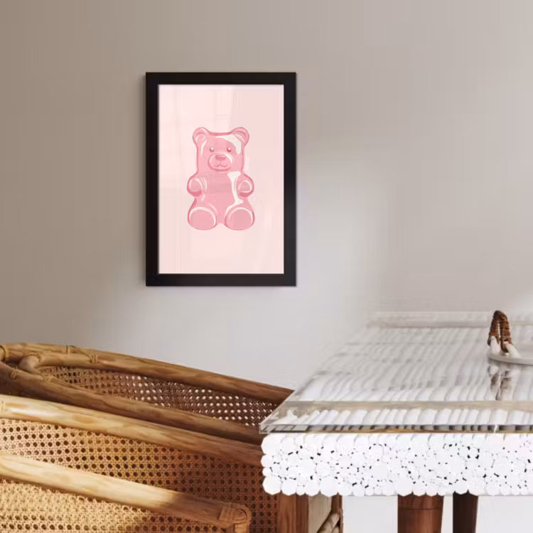 Bilder mit Rahmen - Bär - Rosa - Bonbon — 4