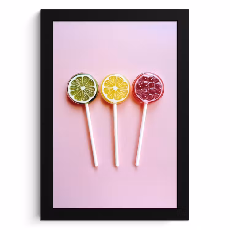 Bilder mit Rahmen - Lollipop - Bonbon - Zitrusfrucht — 1