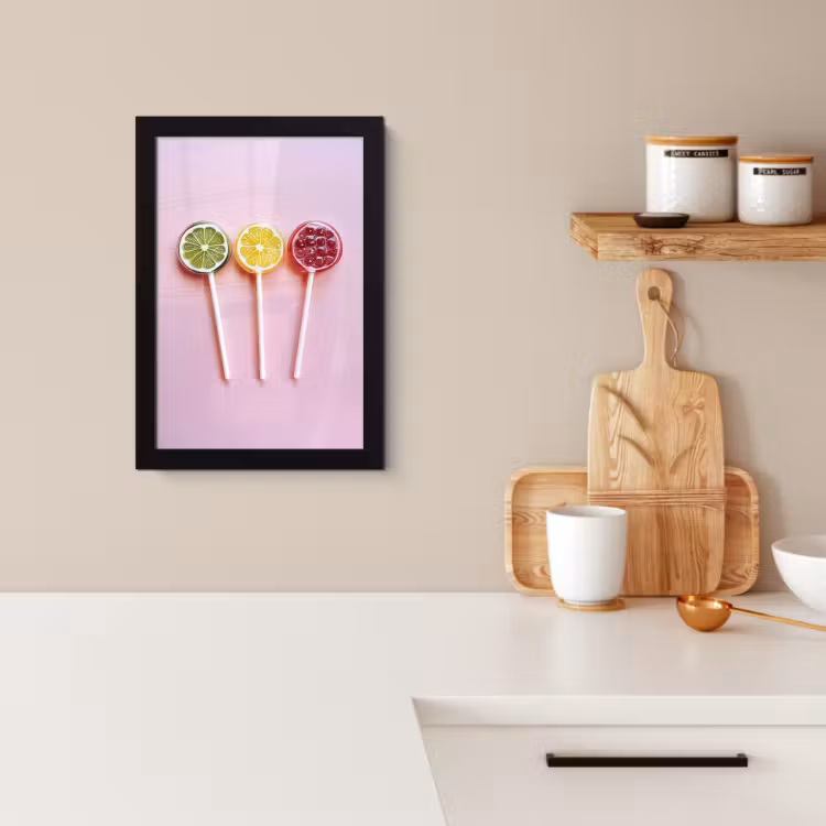 Bilder mit Rahmen - Lollipop - Bonbon - Zitrusfrucht — 2