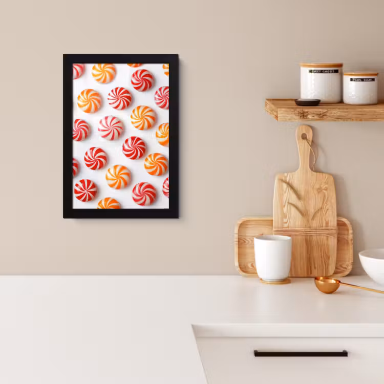 Bilder mit Rahmen - Süßigkeiten - Muster - Rot - Orange — 2