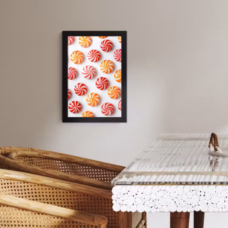 Bilder mit Rahmen - Süßigkeiten - Muster - Rot - Orange — 3