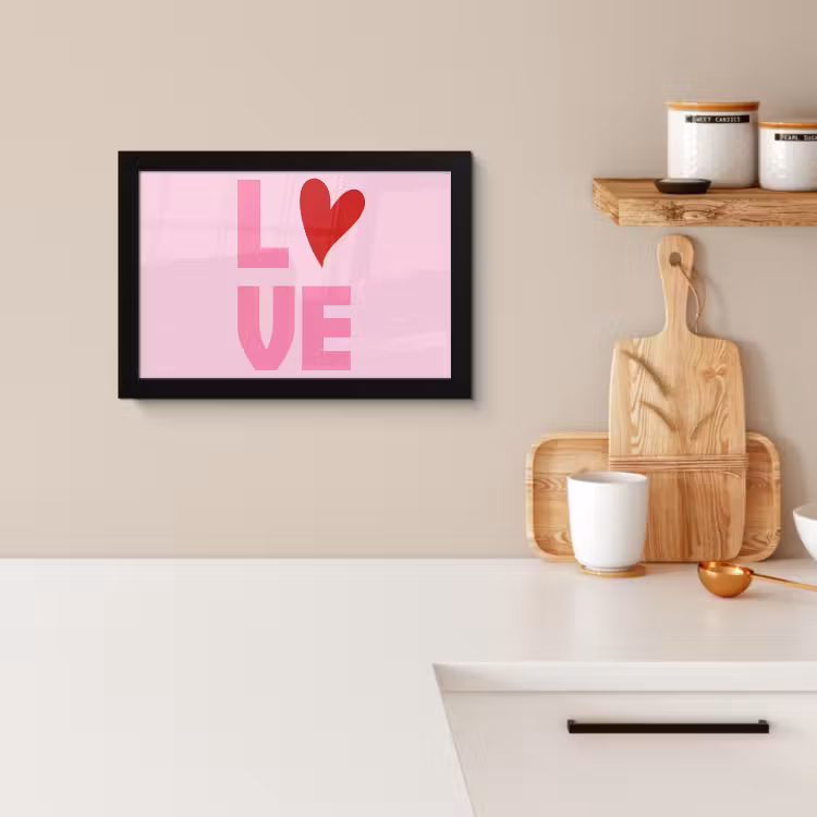 Bilder mit Rahmen - Liebe - Rosa - Herz - Valentinstag — 2