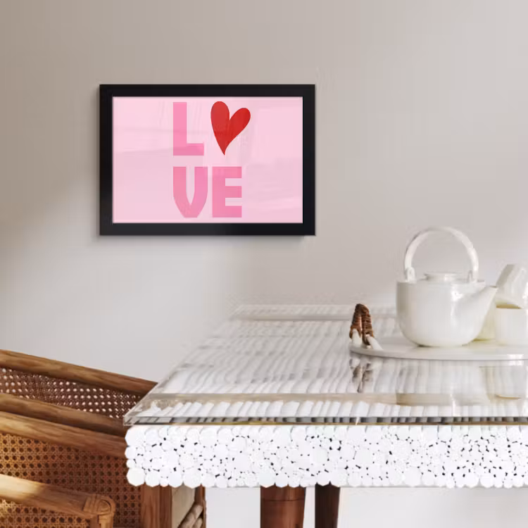 Bilder mit Rahmen - Liebe - Rosa - Herz - Valentinstag — 3
