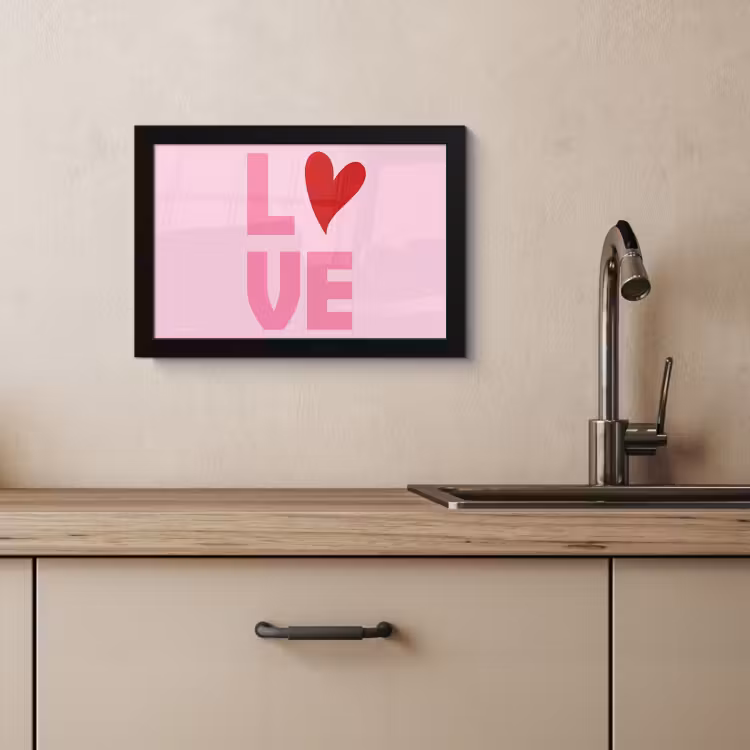 Bilder mit Rahmen - Liebe - Rosa - Herz - Valentinstag — 4