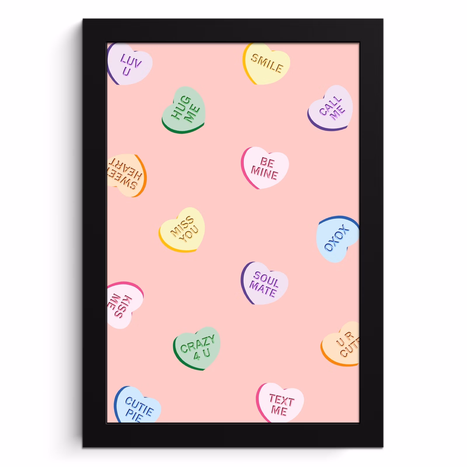 Bilder mit Rahmen - Herz - Bonbon - Pastell - Text — 1