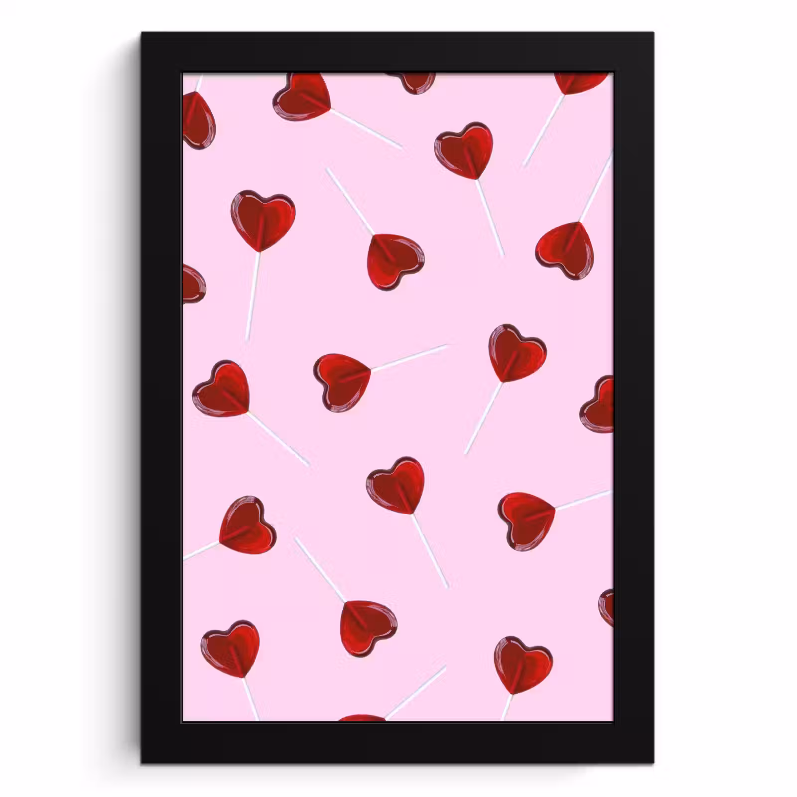 Bilder mit Rahmen - Rosa - Herz - Lutscher - Bonbon — 1