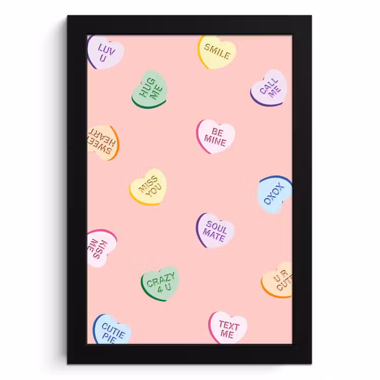 Bilder mit Rahmen - Herz - Bonbon - Pastell - Text — 1