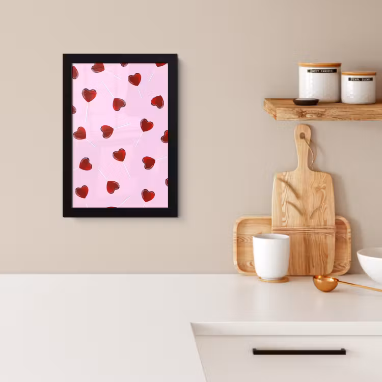 Bilder mit Rahmen - Rosa - Herz - Lutscher - Bonbon — 2