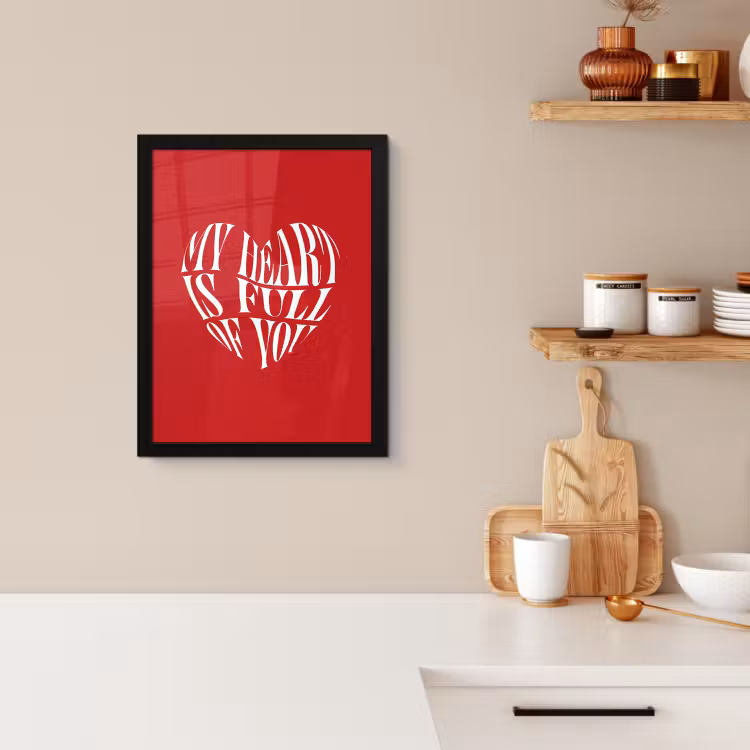 Bilder mit Rahmen - Rot - Herz - Text - Valentinstag — 2