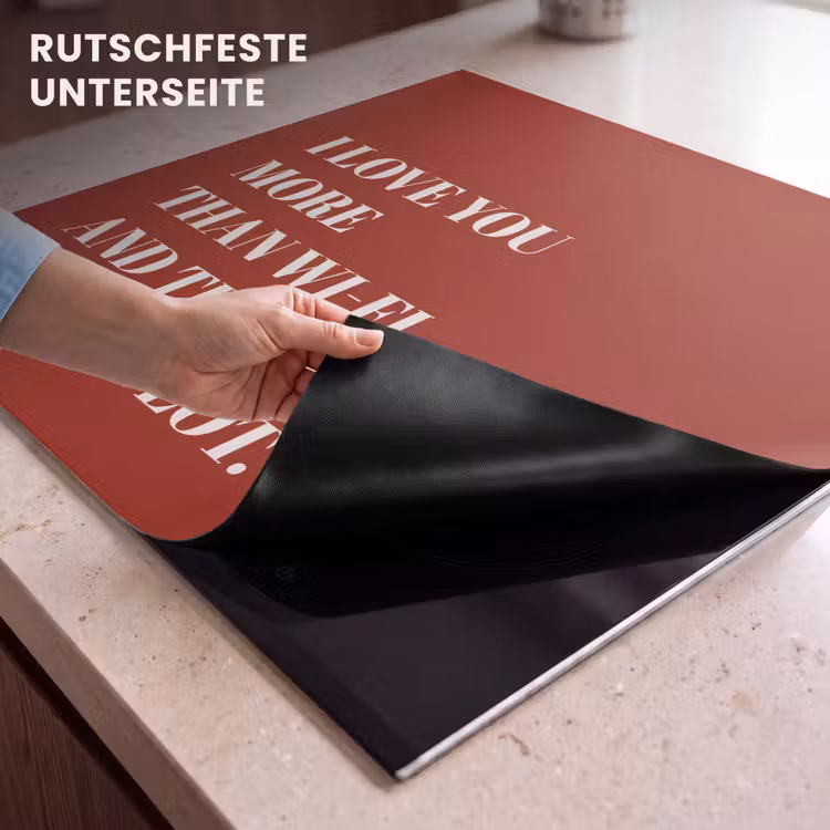 Herdabdeckplatte - Rot - Zitat - Liebe — 6