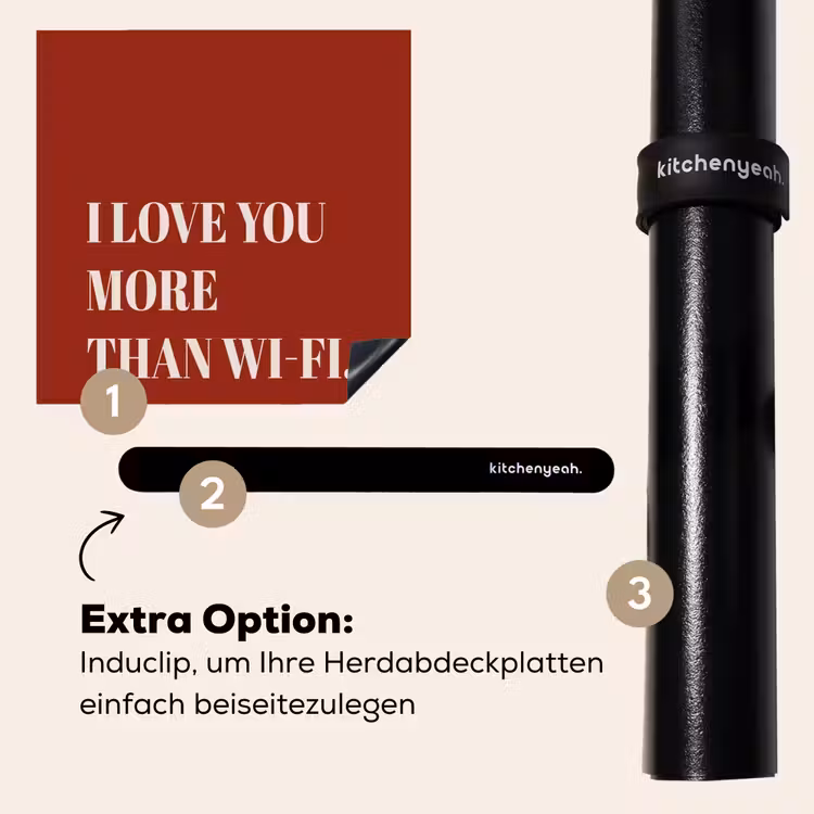 Herdabdeckplatte - Rot - Zitat - Liebe — 8