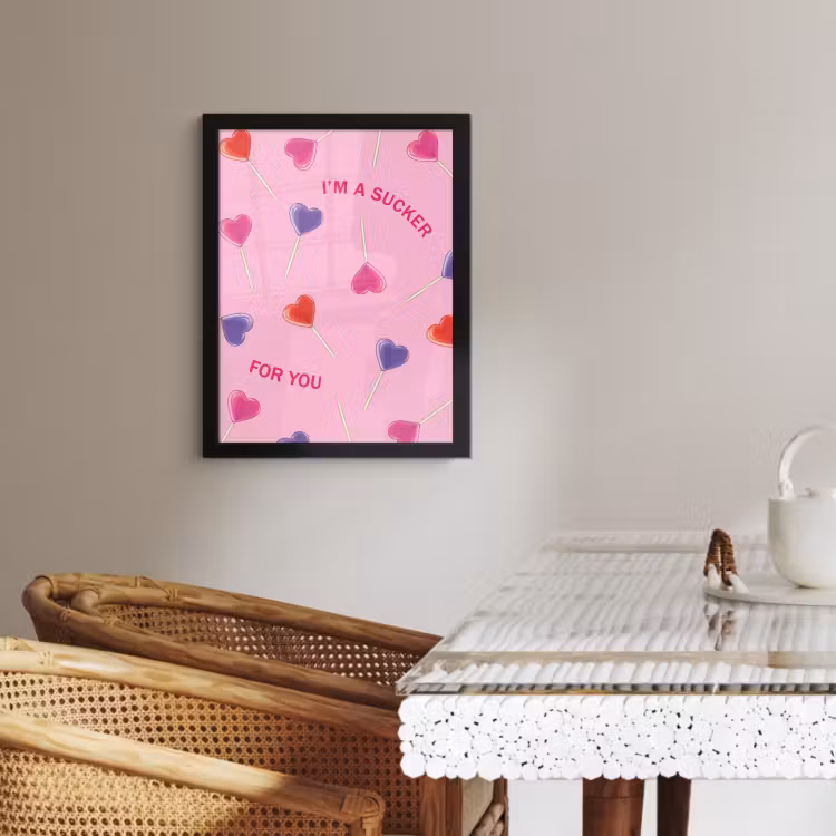 Bilder mit Rahmen - Lutscher - Valentinstag - Illustration - Bonbon — 2