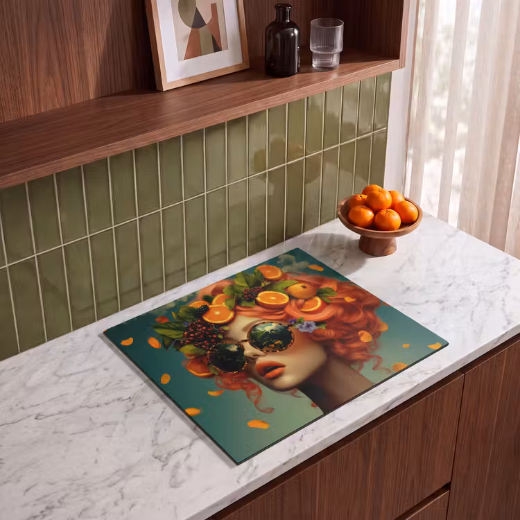 Herdabdeckplatte - Weiblich - Orange - Beere - Orange — 4