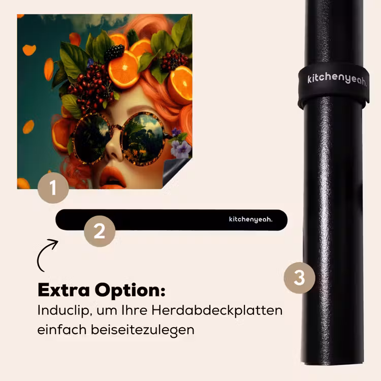Herdabdeckplatte - Weiblich - Orange - Beere - Orange — 8
