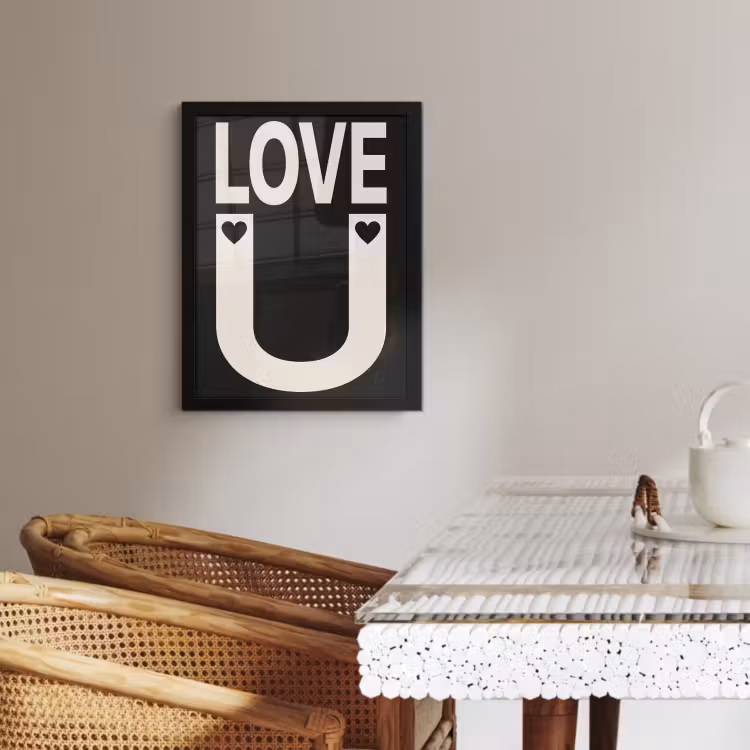 Bilder mit Rahmen - Liebe - Schwarz - Minimalistisch — 3