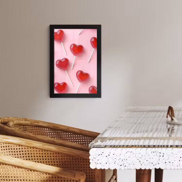 Bilder mit Rahmen - Lutscher - Herzen - Rosa — 3