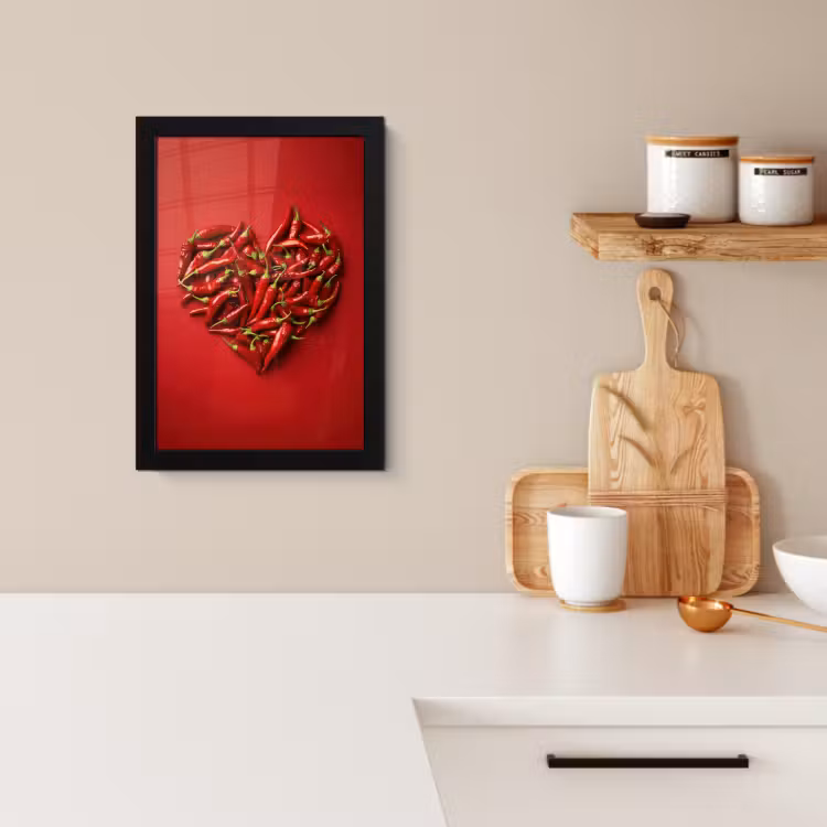 Bilder mit Rahmen - Paprika - Rot - Herz — 3
