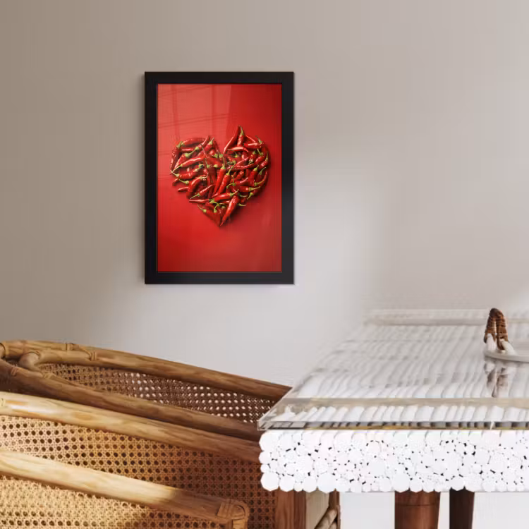 Bilder mit Rahmen - Paprika - Rot - Herz — 4