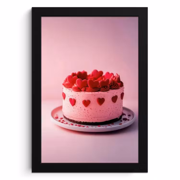 Bilder mit Rahmen - Torte - Herz - Rosa — 1