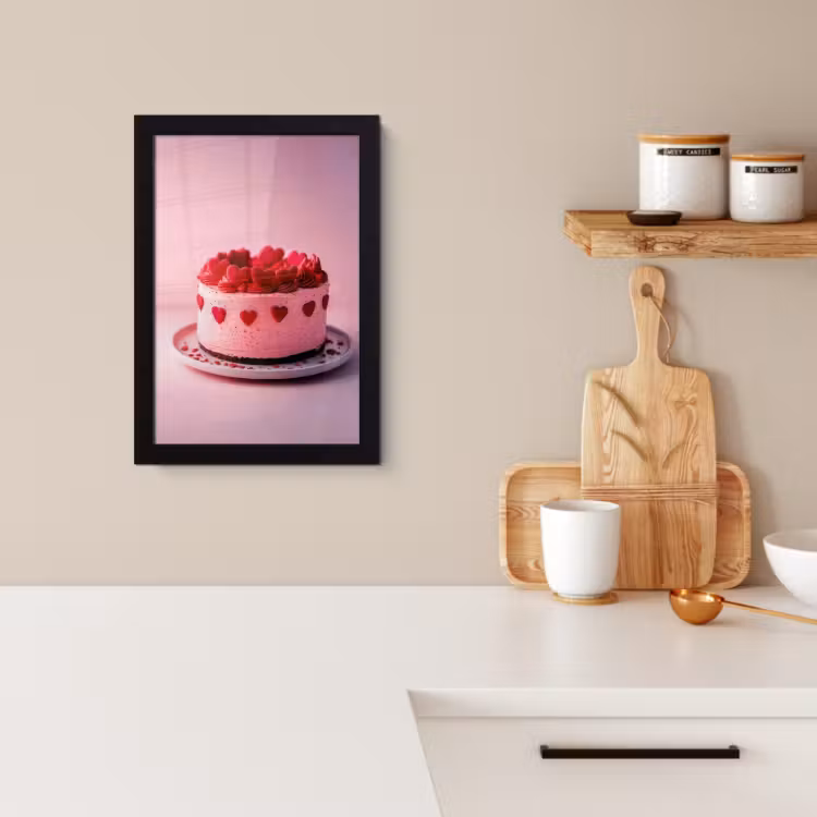 Bilder mit Rahmen - Torte - Herz - Rosa — 2