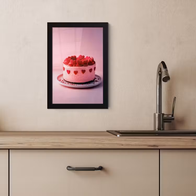 Bilder mit Rahmen - Torte - Herz - Rosa — 4
