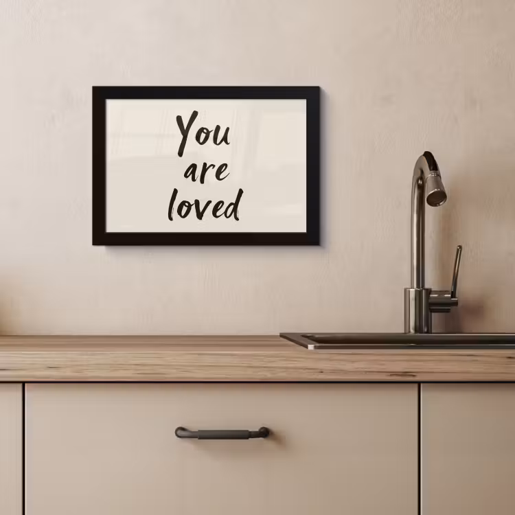Bilder mit Rahmen - Minimalistisch - Beige - Liebe — 2