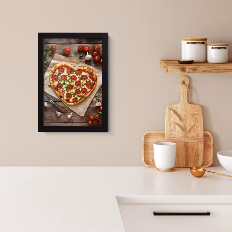 Bilder mit Rahmen - Pizza - Herz - Peperoni - Tomate — 2