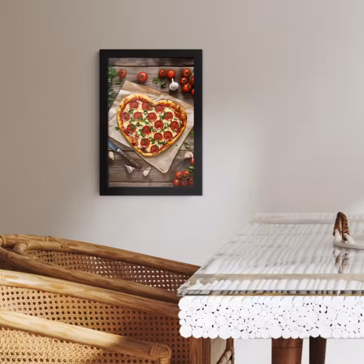 Bilder mit Rahmen - Pizza - Herz - Peperoni - Tomate — 3