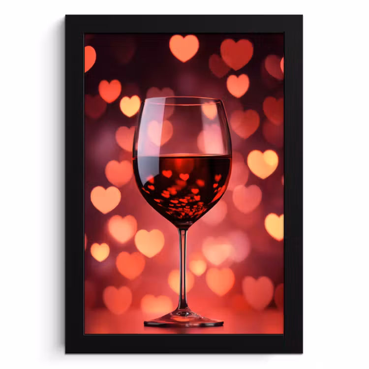 Bilder mit Rahmen - Rot - Wein - Herzen — 2