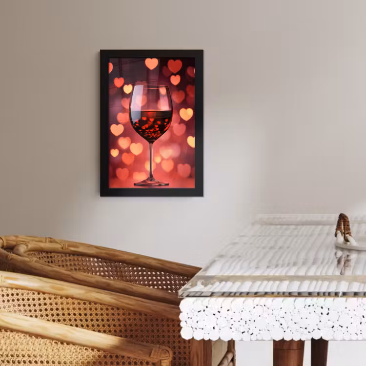 Bilder mit Rahmen - Rot - Wein - Herzen — 3
