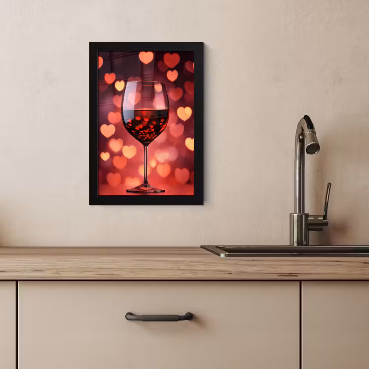 Bilder mit Rahmen - Rot - Wein - Herzen — 4