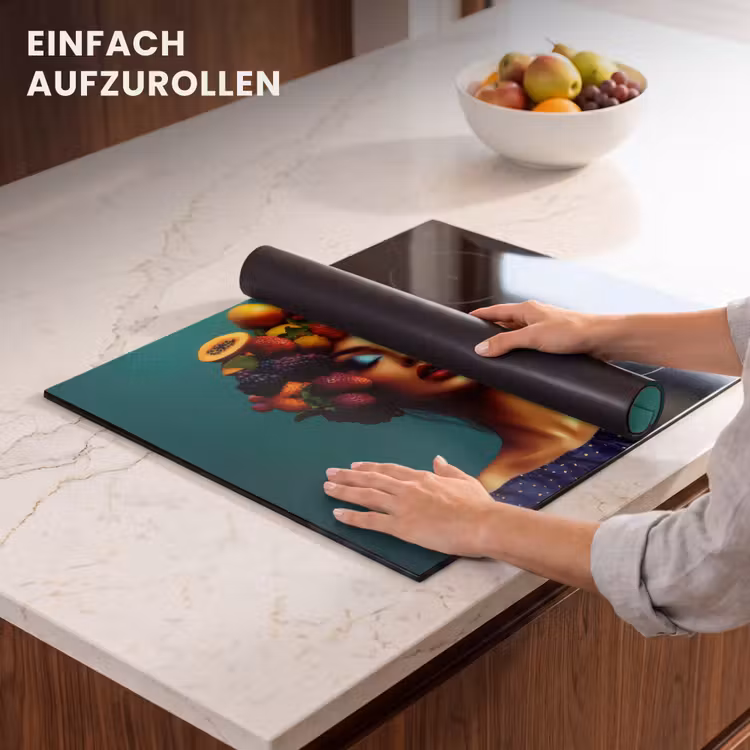 Herdabdeckplatte - Frau - Kapuzenoberteil - Tropisch - Obst - Weintrauben — 7