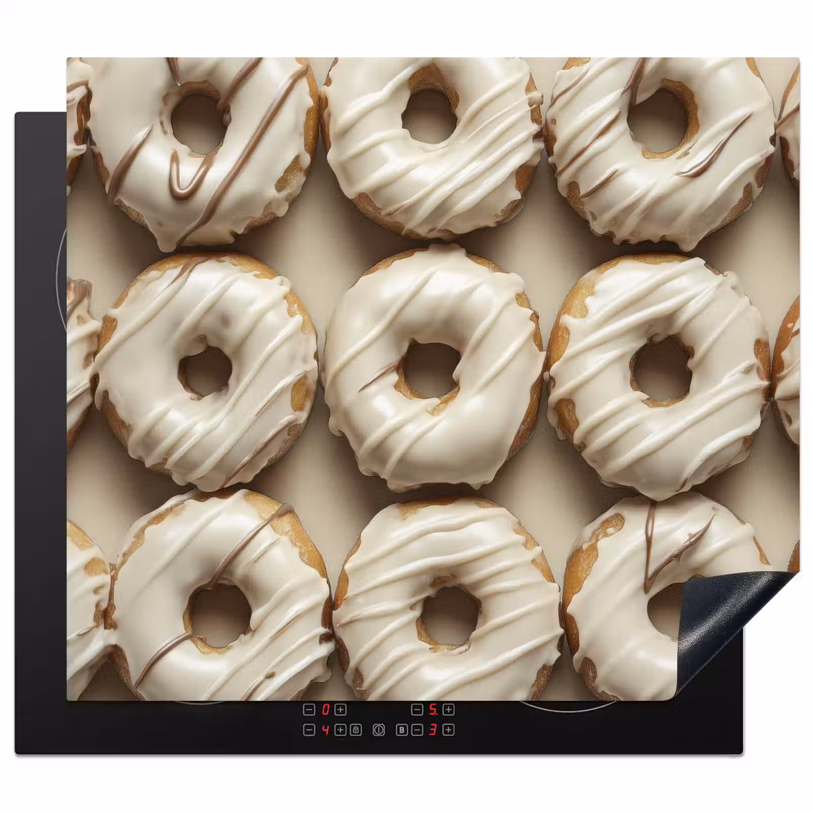 Herdabdeckplatte - Donuts - Schokolade - Weiß - Beige — 1