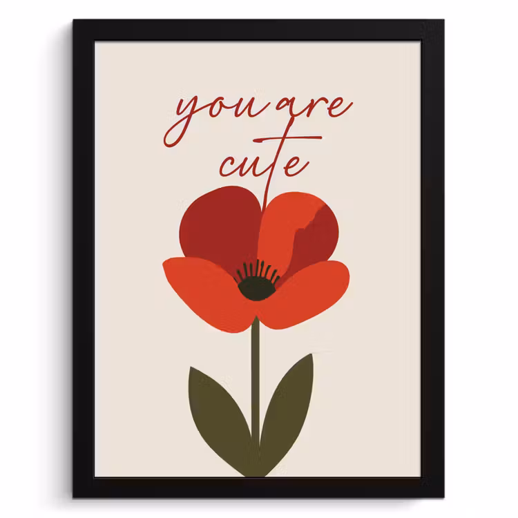 Bilder mit Rahmen - Mohn - Blume - Rot - Valentinstag — 1
