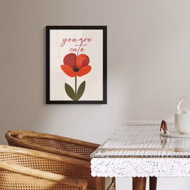 Bilder mit Rahmen - Mohn - Blume - Rot - Valentinstag — 2