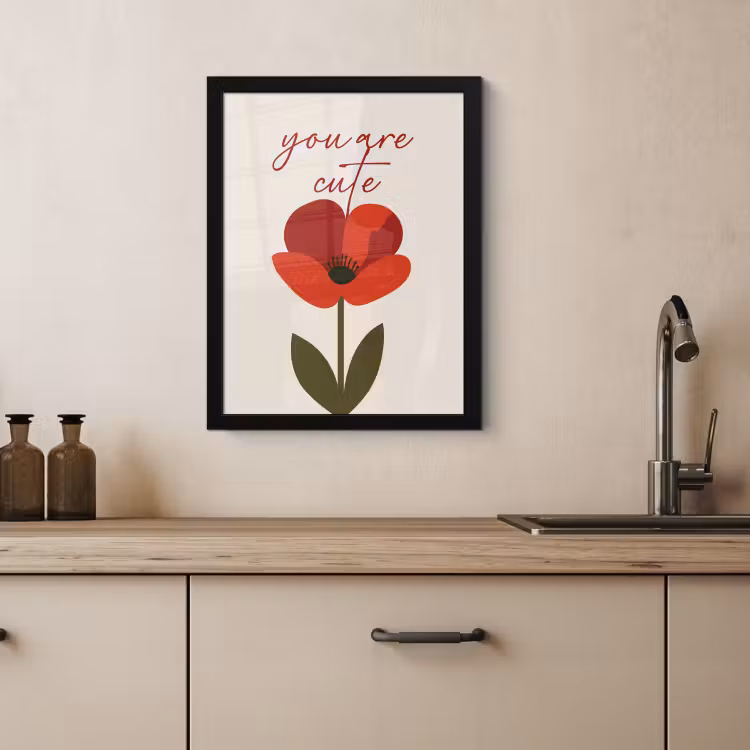 Bilder mit Rahmen - Mohn - Blume - Rot - Valentinstag — 4