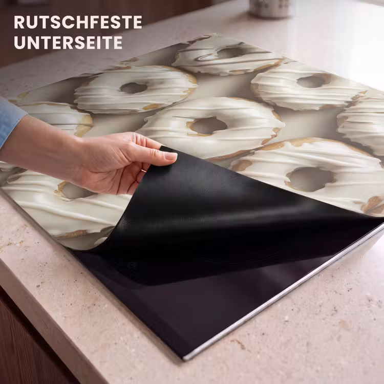 Herdabdeckplatte - Donuts - Schokolade - Weiß - Beige — 6