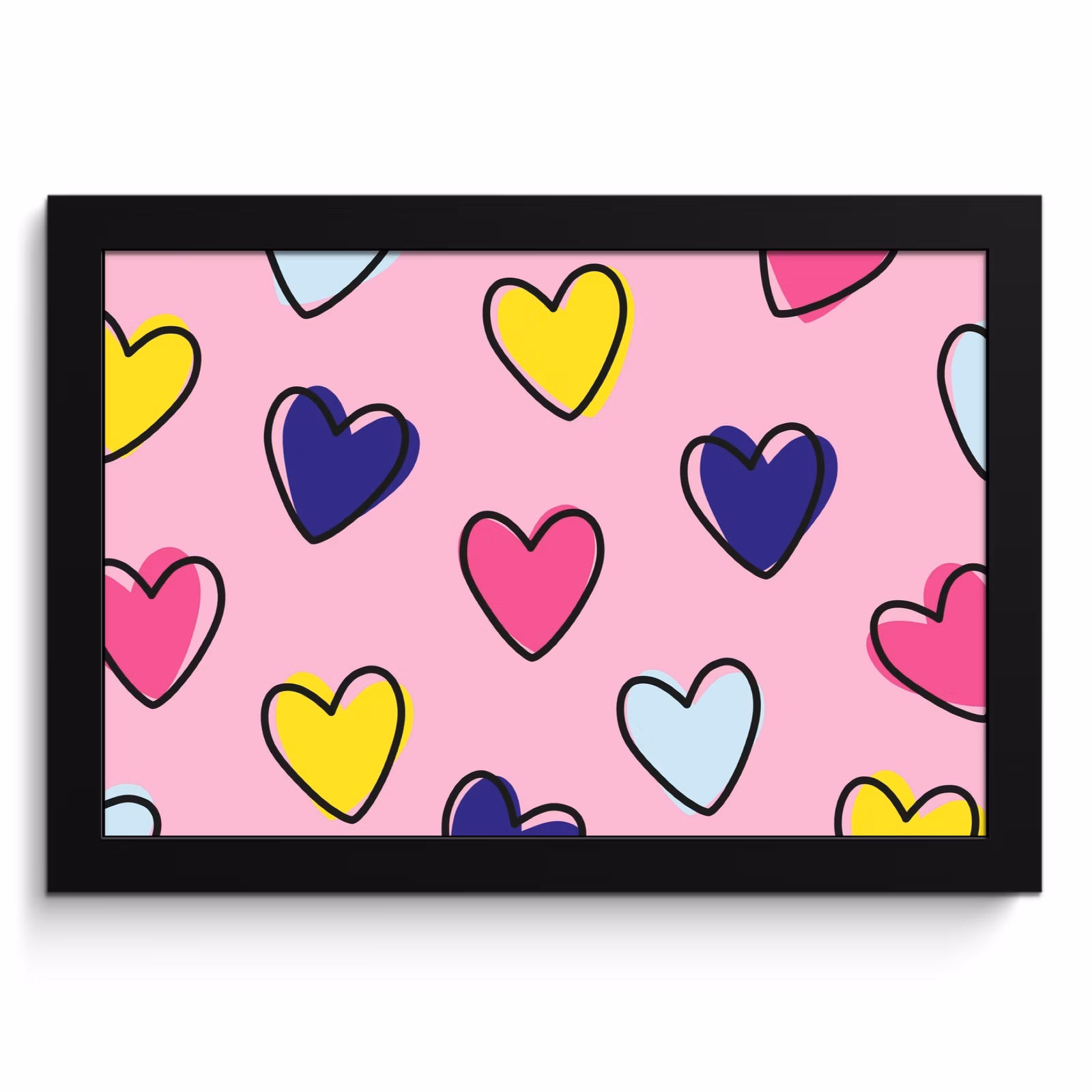 Bilder mit Rahmen - Herzen - Valentinstag - Muster - Bunt — 1