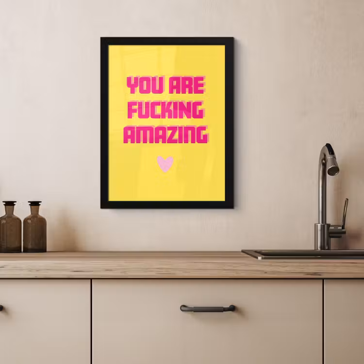 Bilder mit Rahmen - Gelb - Valentinstag - Text — 2