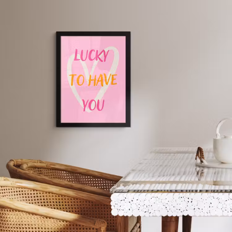 Bilder mit Rahmen - Glücklich - Liebe - Valentinstag - Rosa — 4