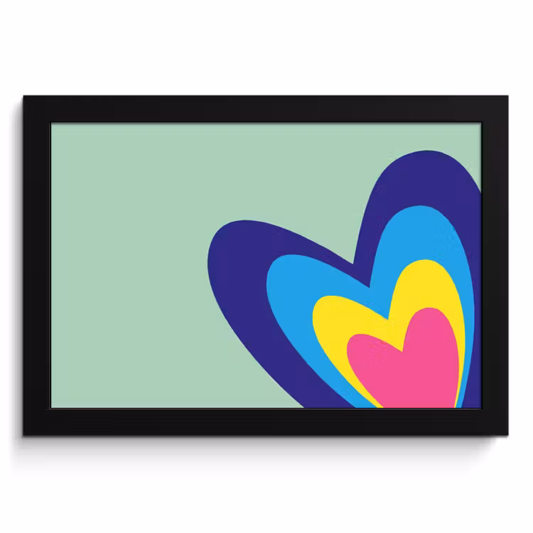 Bilder mit Rahmen - Herzen - Bunt - Valentinstag — 1