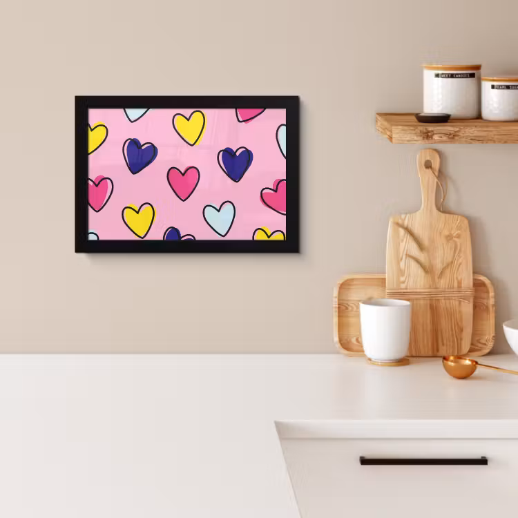 Bilder mit Rahmen - Herzen - Valentinstag - Muster - Bunt — 4