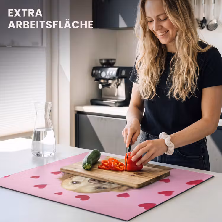 Herdabdeckplatte - Hund - Kuss - Valentinstag - Herzen — 5